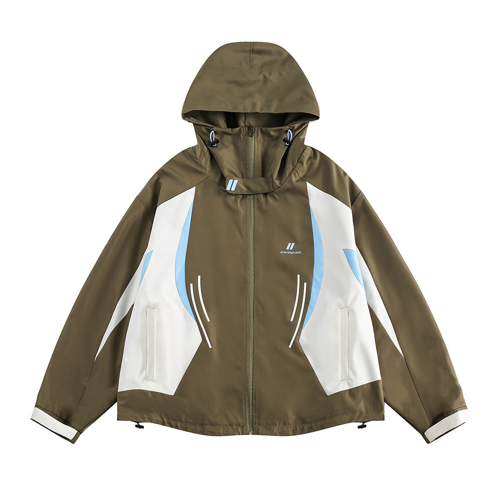 Stitching Contrast Color Men's Assault Jacket