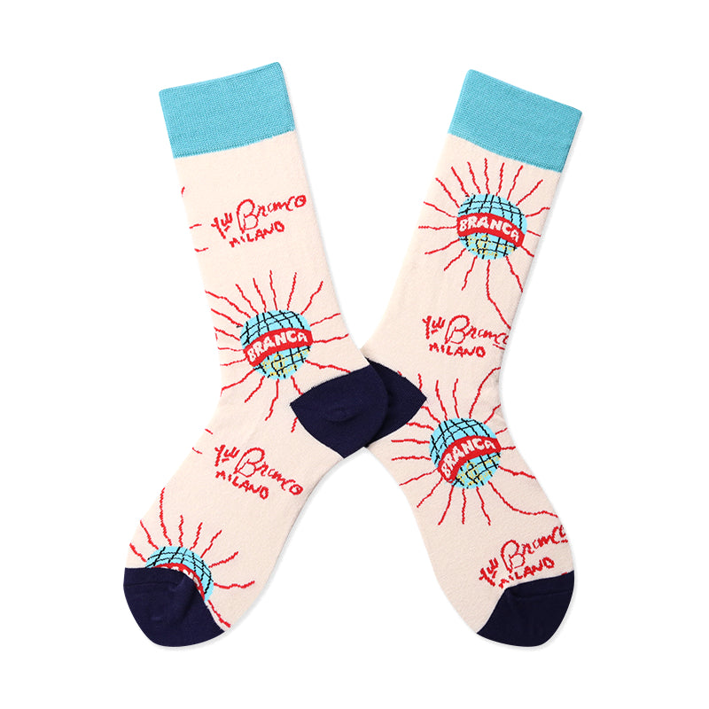 Cute Cotton Socks Women's Mid-tube Color Anime Wild Retro