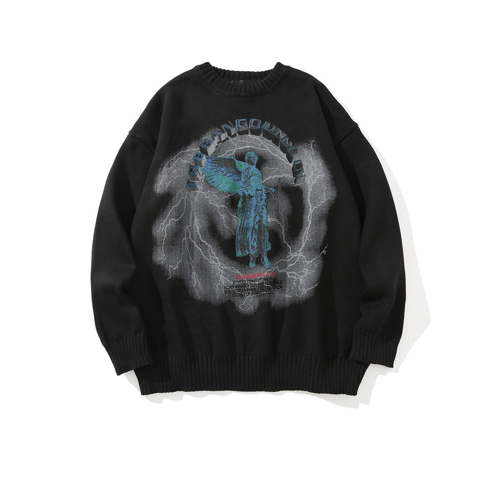 Dark Statue Printed Sweater For Men