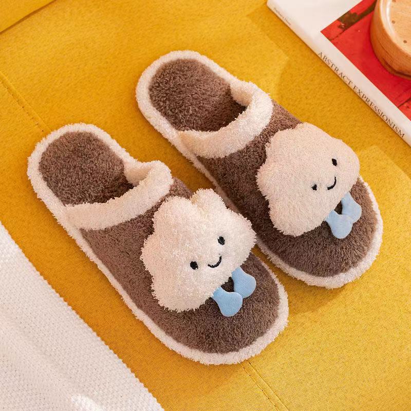 Cotton Slippers Female Cute Cartoon Couple Indoor Home Household