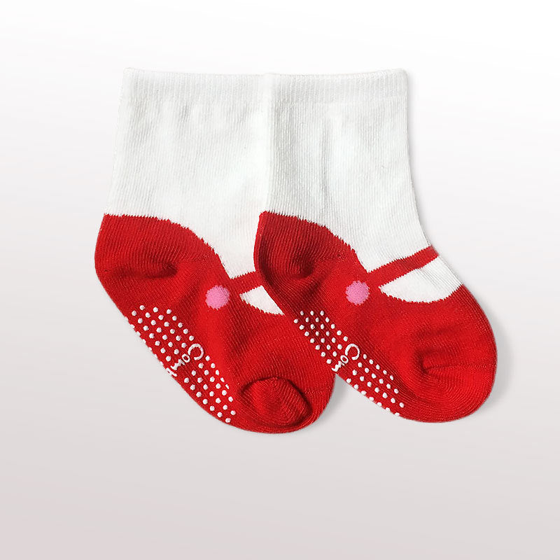 Combed Cotton Japanese Ballet Ankle Sock Baby Dispensing Non-slip Sole Socks