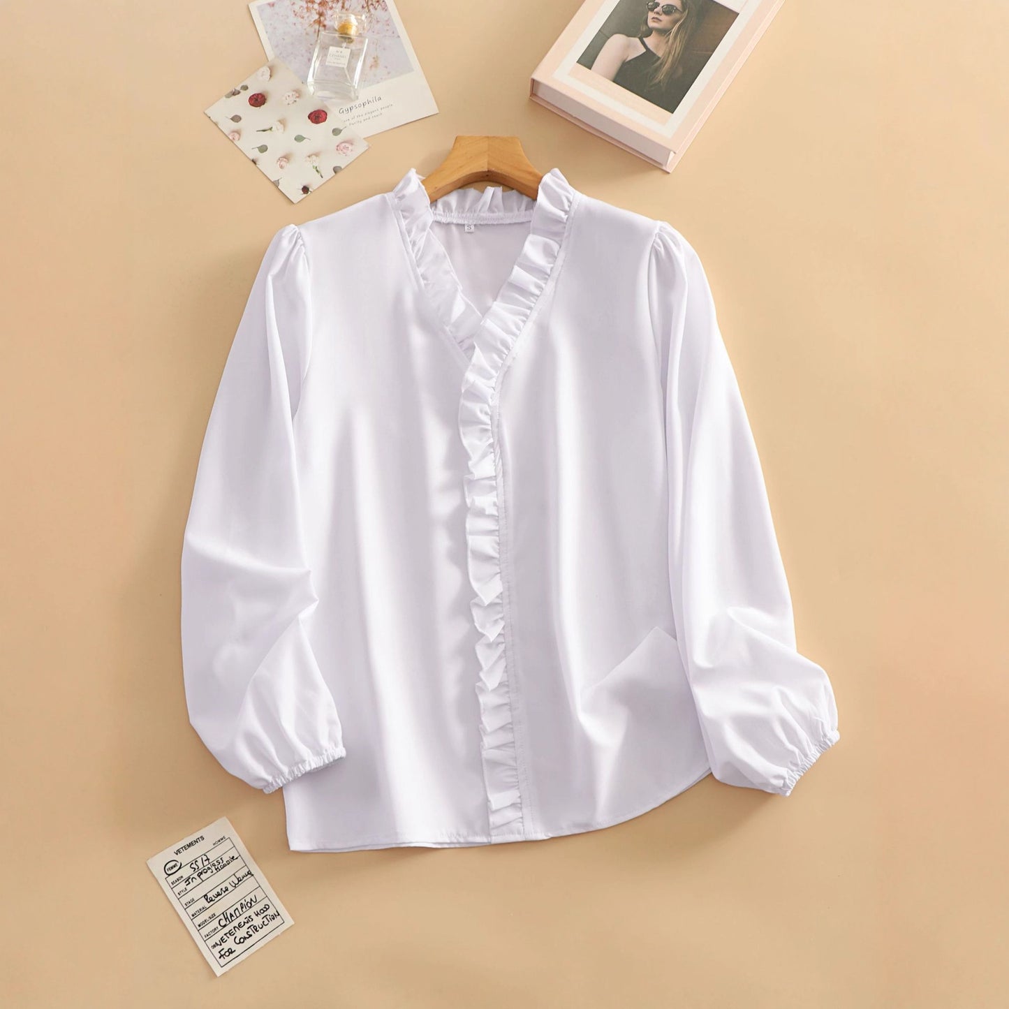 Flæset Fashion Casual Damebluse