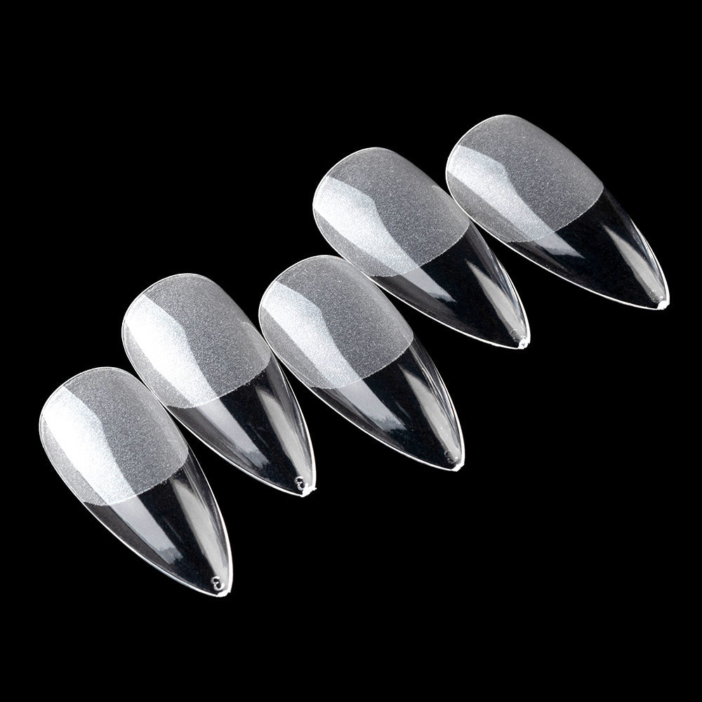 High Quality Transparent Seamless Square Long Ballet Frosted Fake Nails