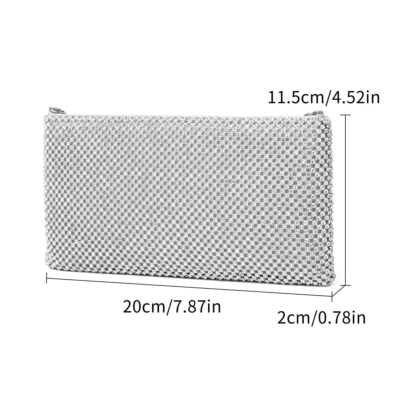 Mode Dame Rhinestone Aftentaske Clutch Diamantkonvolut
