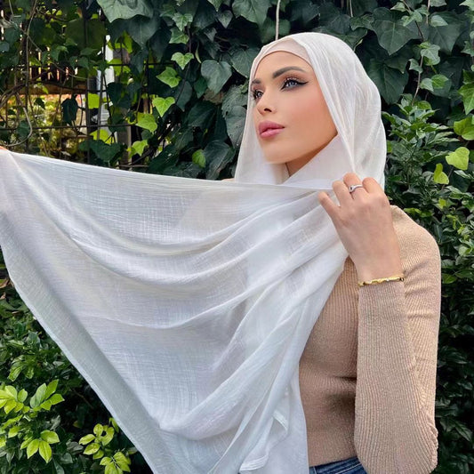 Monochrome Long Scarf Warm Shawl Solid Color Casual Scarf