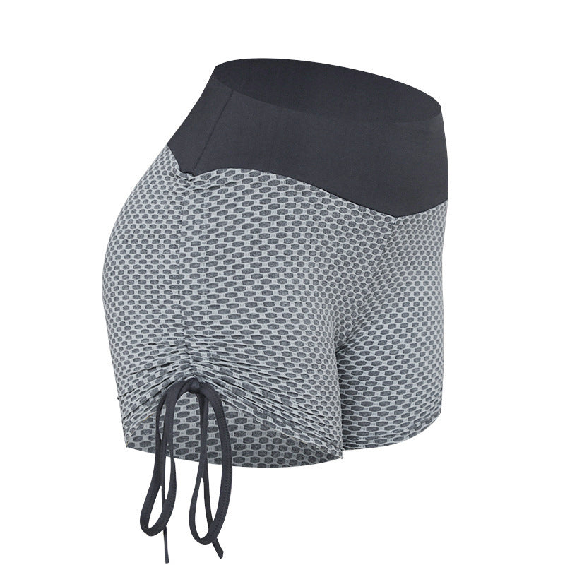Fashionable Ladies Mesh Honeycomb Yoga Shorts
