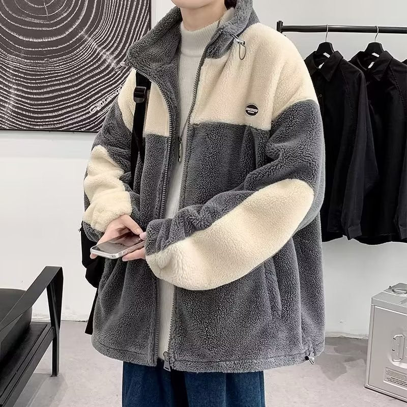 Berber Fleece Coat Winter Men Fashion Brands Fleece Padded Jacket