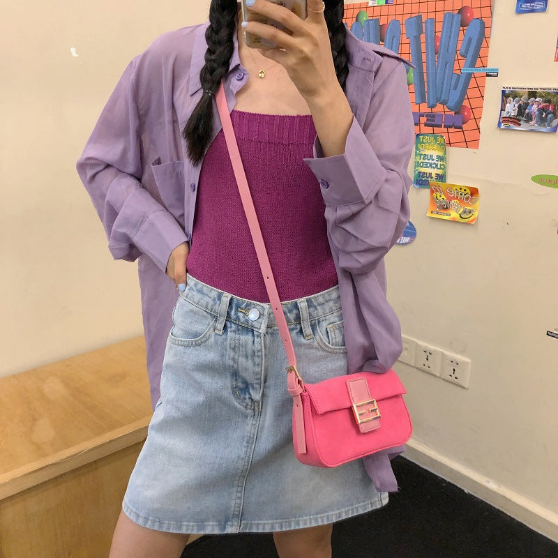 Frosted Vintage One-shoulder Messenger Bag