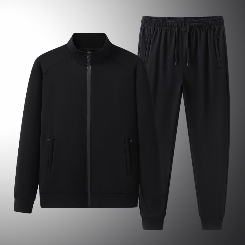 Tencel Roman Sports Leisure Men's Spring And Autumn Sweatshirt And Sweatpants Two-piece Suit
