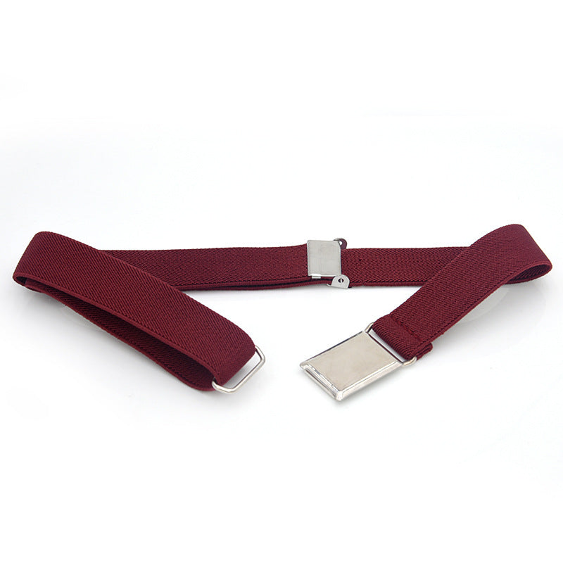 Boys And Girls Elastic Band Monochrome Pants Belt