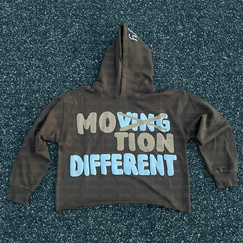 Hip Hop Gothic Style Hoodie Letter Print Sweatshirt