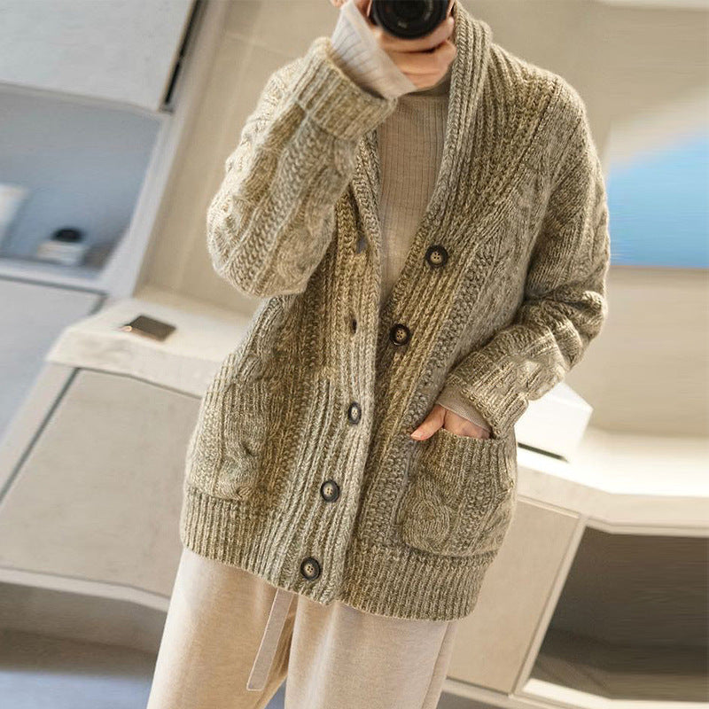 Women's Thick Needle Pure Wool Sweater
