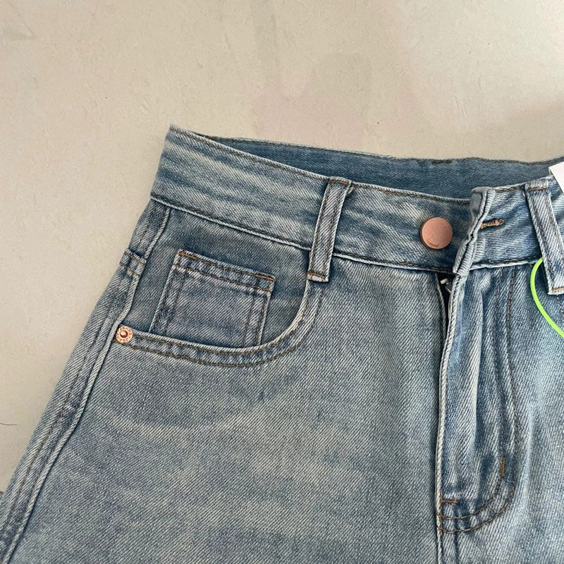 Mode Personlighed All-match Jeans Kvinder