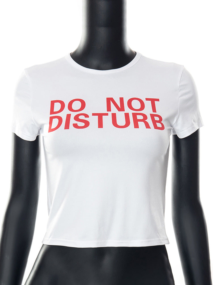 Summer New Round Neck Pullover Print Short-sleeved T-shirt