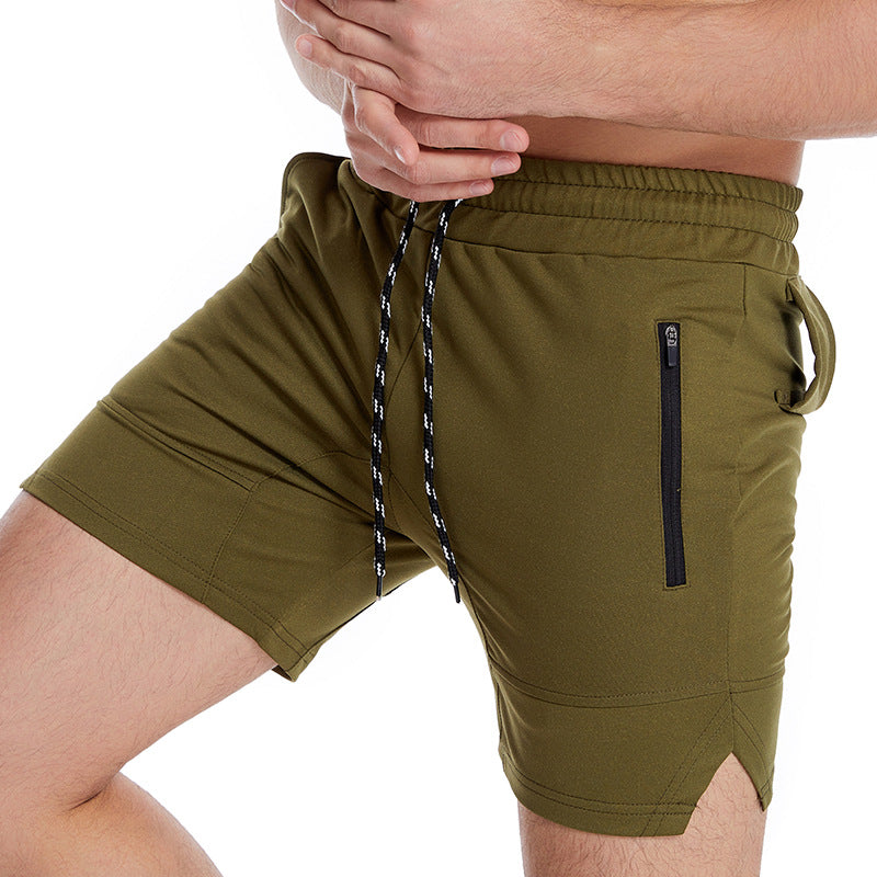 Men's Solid Color Sports Casual Fitness Running Shorts