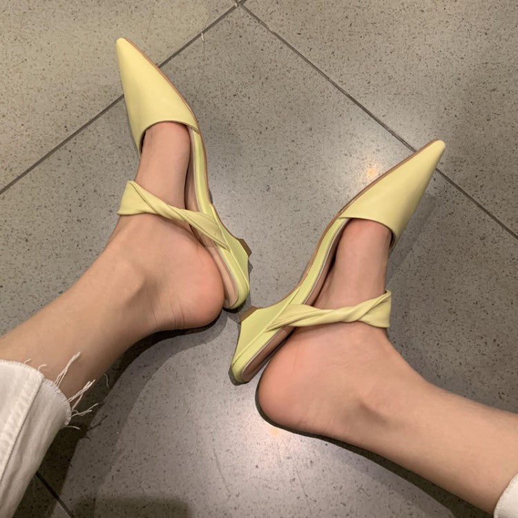 Solid Soft Leather Women's Sandals