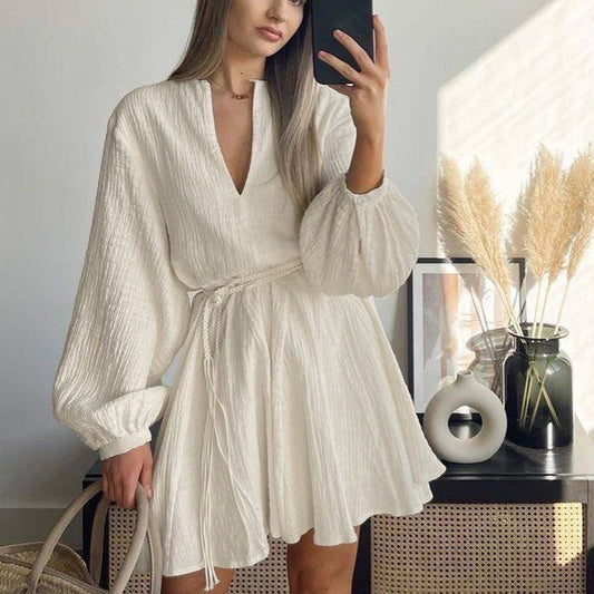 Stylish And Minimalist Long Sleeve Dress For Women