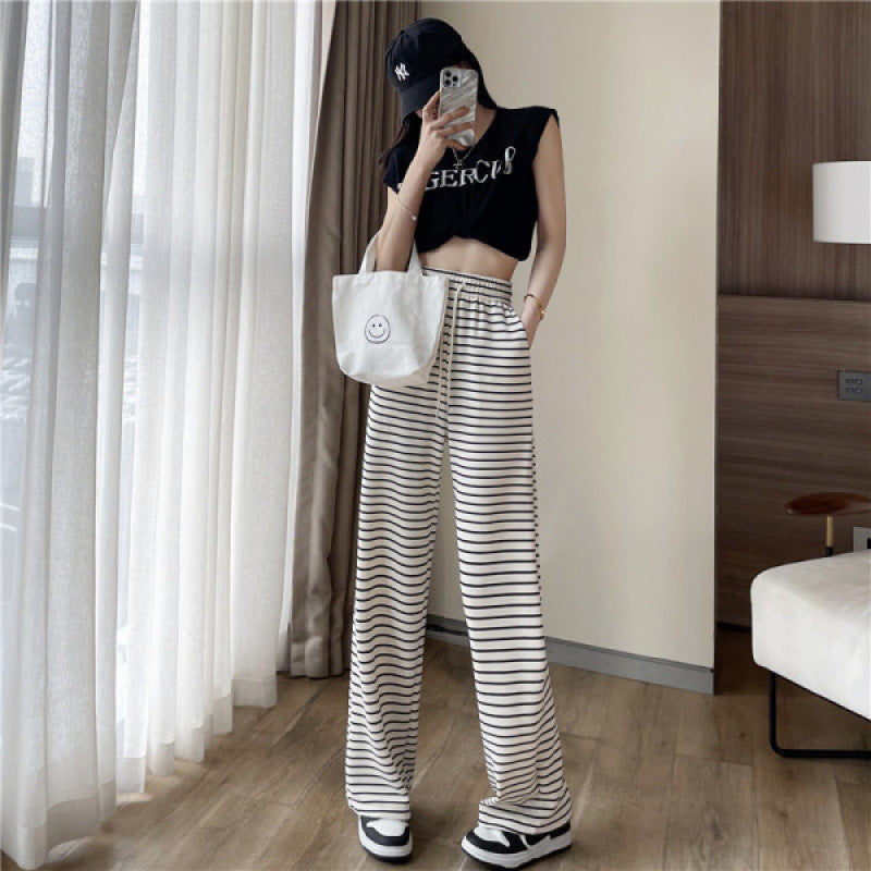 New Korean-style Casual Camellia-print Pure Cotton Short-sleeve T-shirt Set