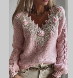 Womens Relaxed Cozy Soft Knit Pullover Sweater