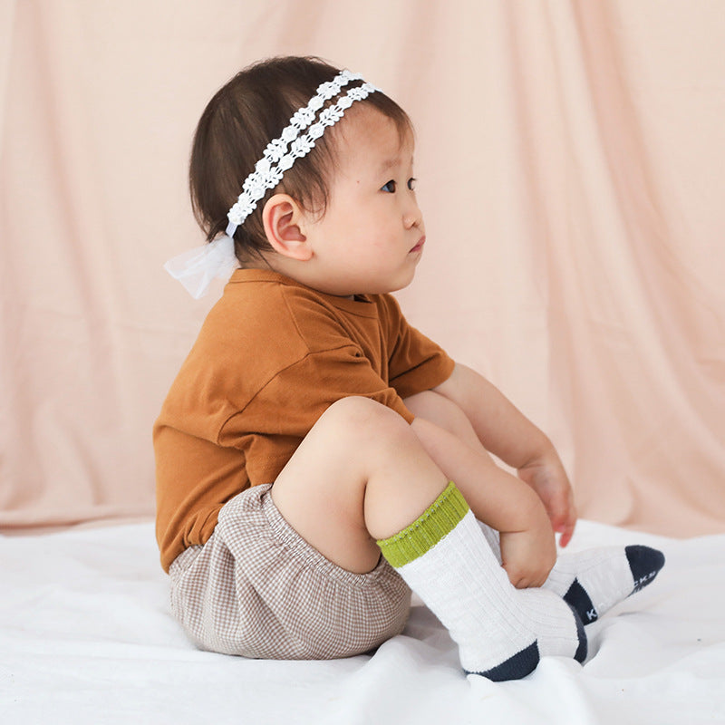 New Double Middle Tube Non-slip Baby Socks Non-slip