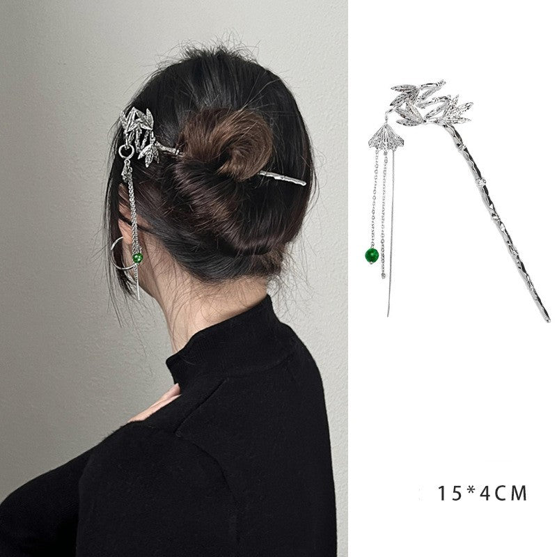 Moonstone Ancient Style Simple Female Fringed Hairpin