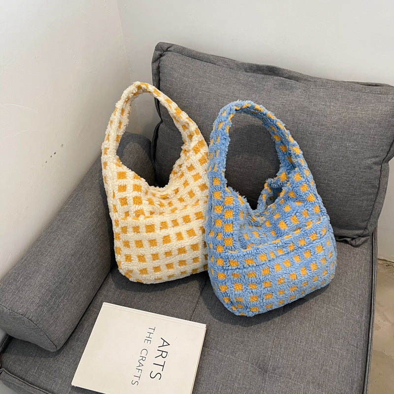 Women's Fashion Commuting Large Capacity Plush Bag