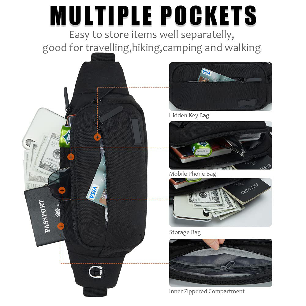 Fashion Casual Multi-functional Mobile Phone Waist Bag