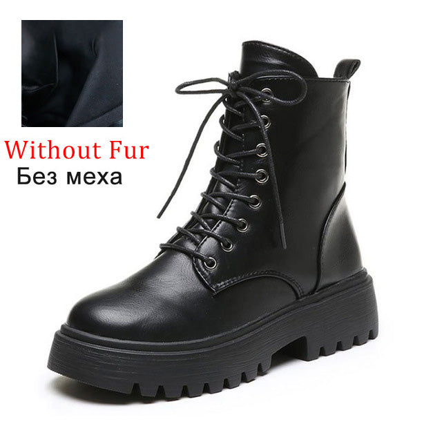 Net Celebrities Increase In British Style Martin Boots Female Ins Tide Wild