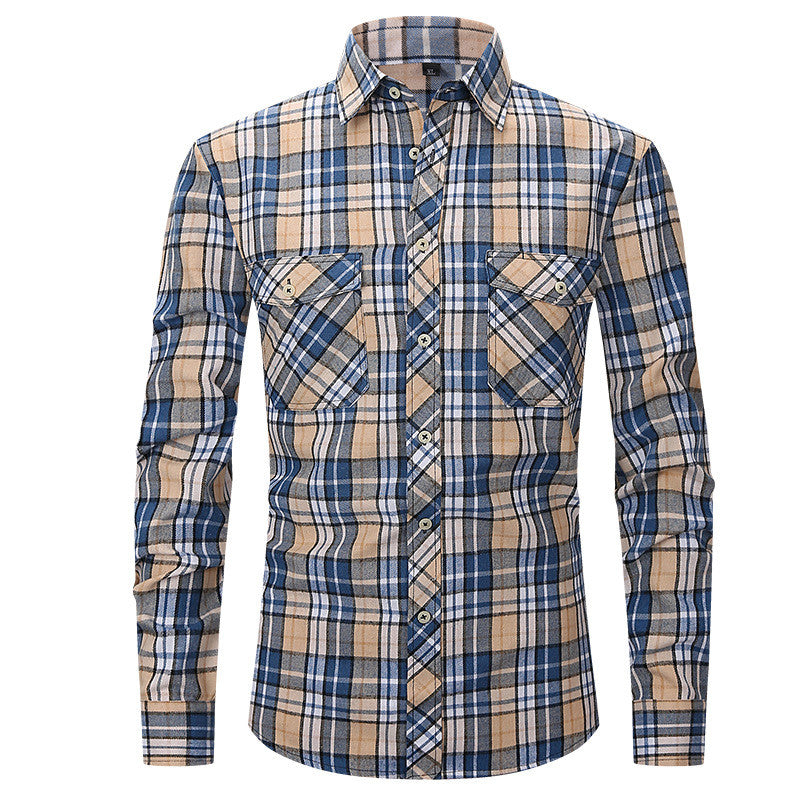Large Size Slim Fashion Long Sleeve Shirt