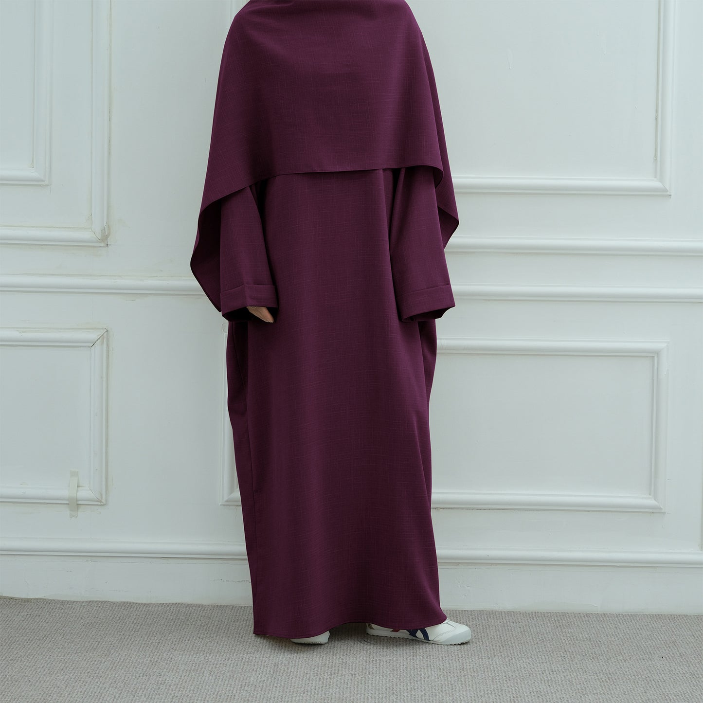 Dubai Turkish AliExpress Solid-Color Robe Dress