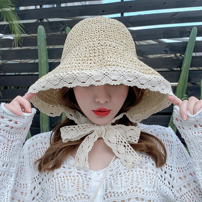 Women's Summer All Match Lace Big Brim Beach Hat