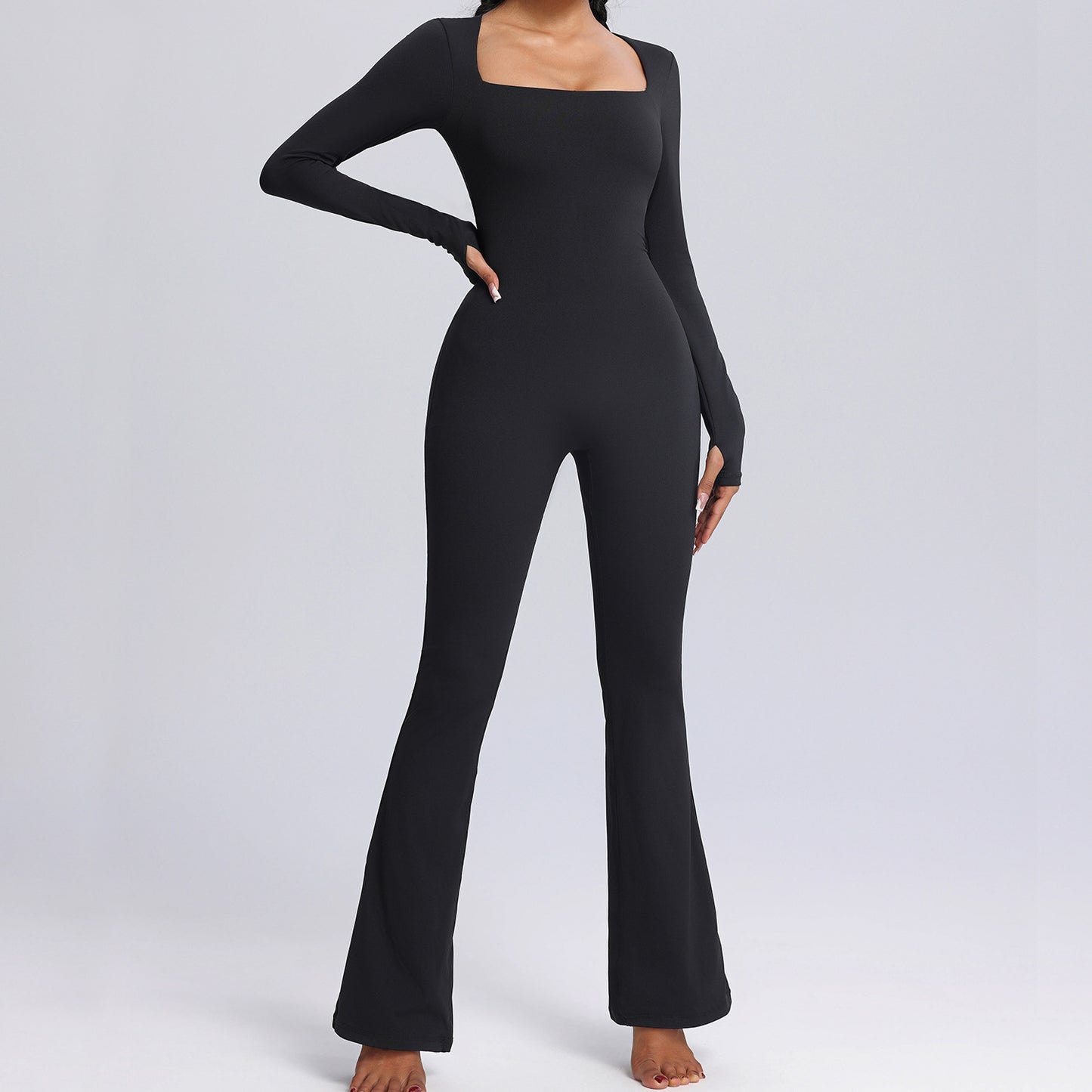 Women's Long Sleeve Yoga Jumpsuit High Elastic Breathability
