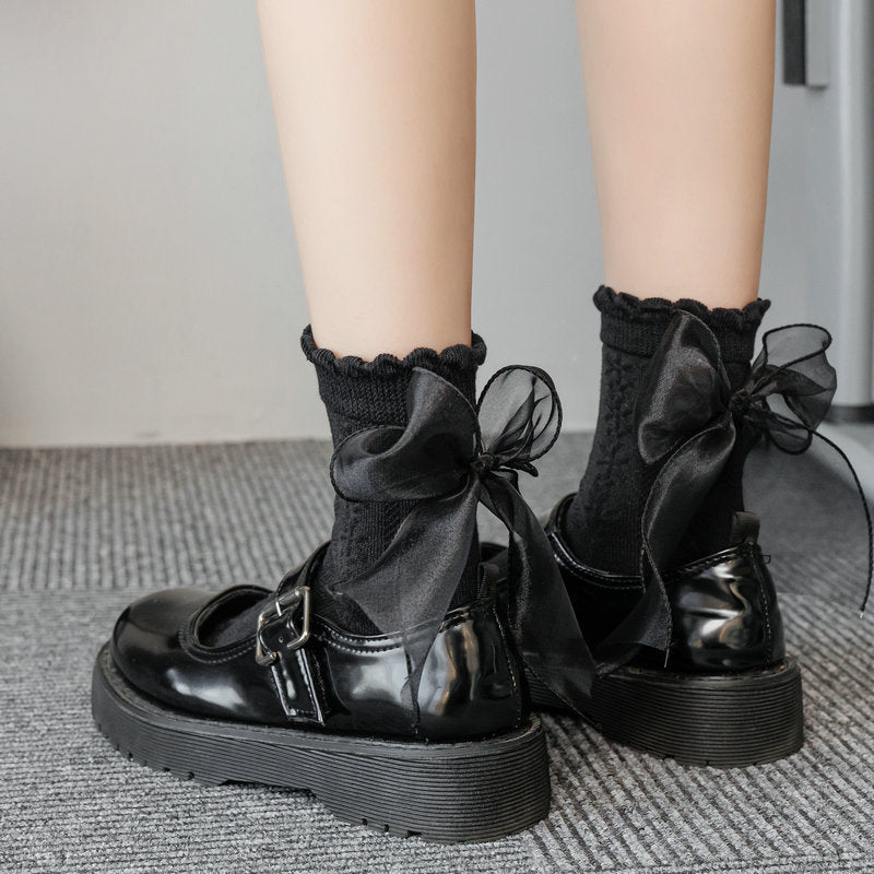 Women's Fashion Spring And Summer Bow Socks