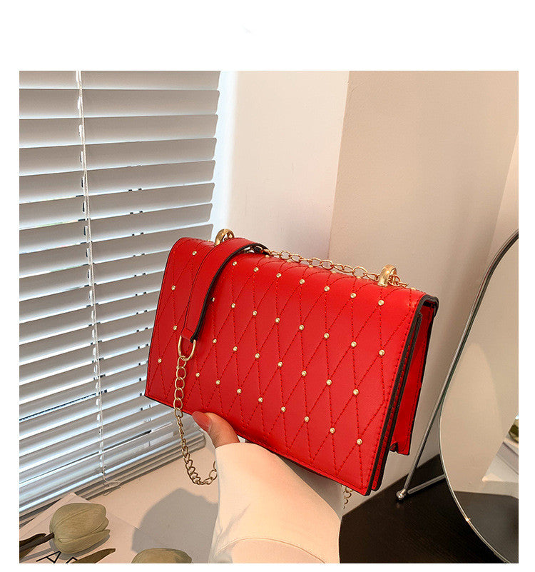 Design Fashion Diamond Chain Shoulder Messenger Bag