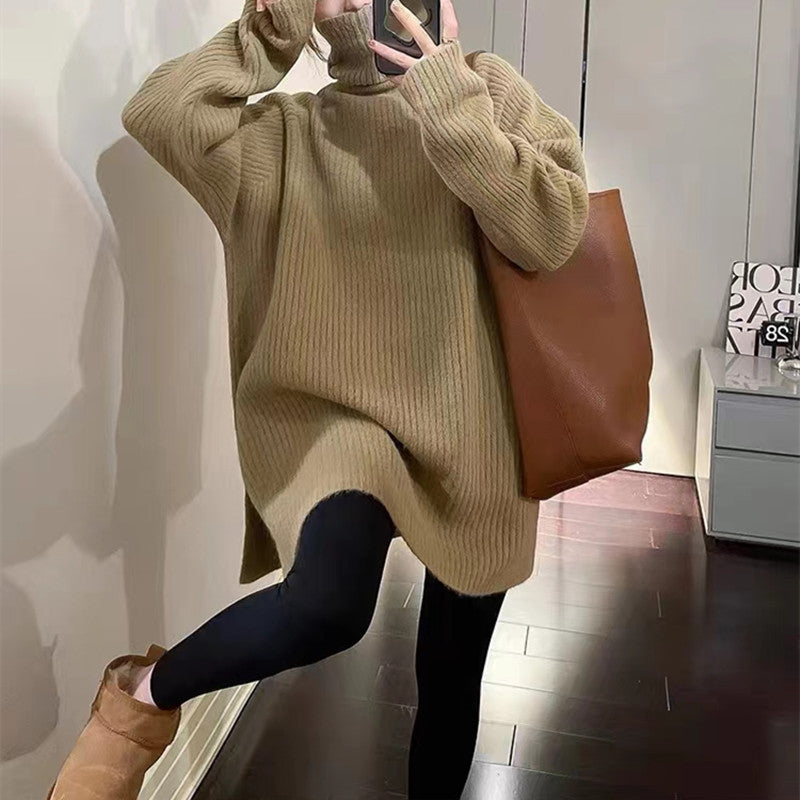 Autumn And Winter New Split Mid-length Bottoming Top