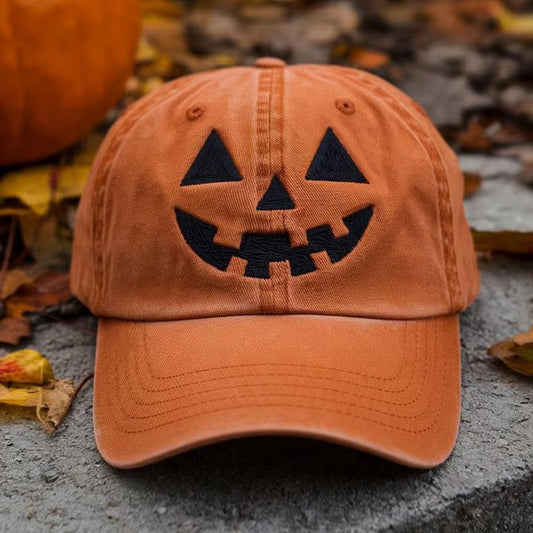 Halloween Personality Pumpkin Autumn Style Printed Hat