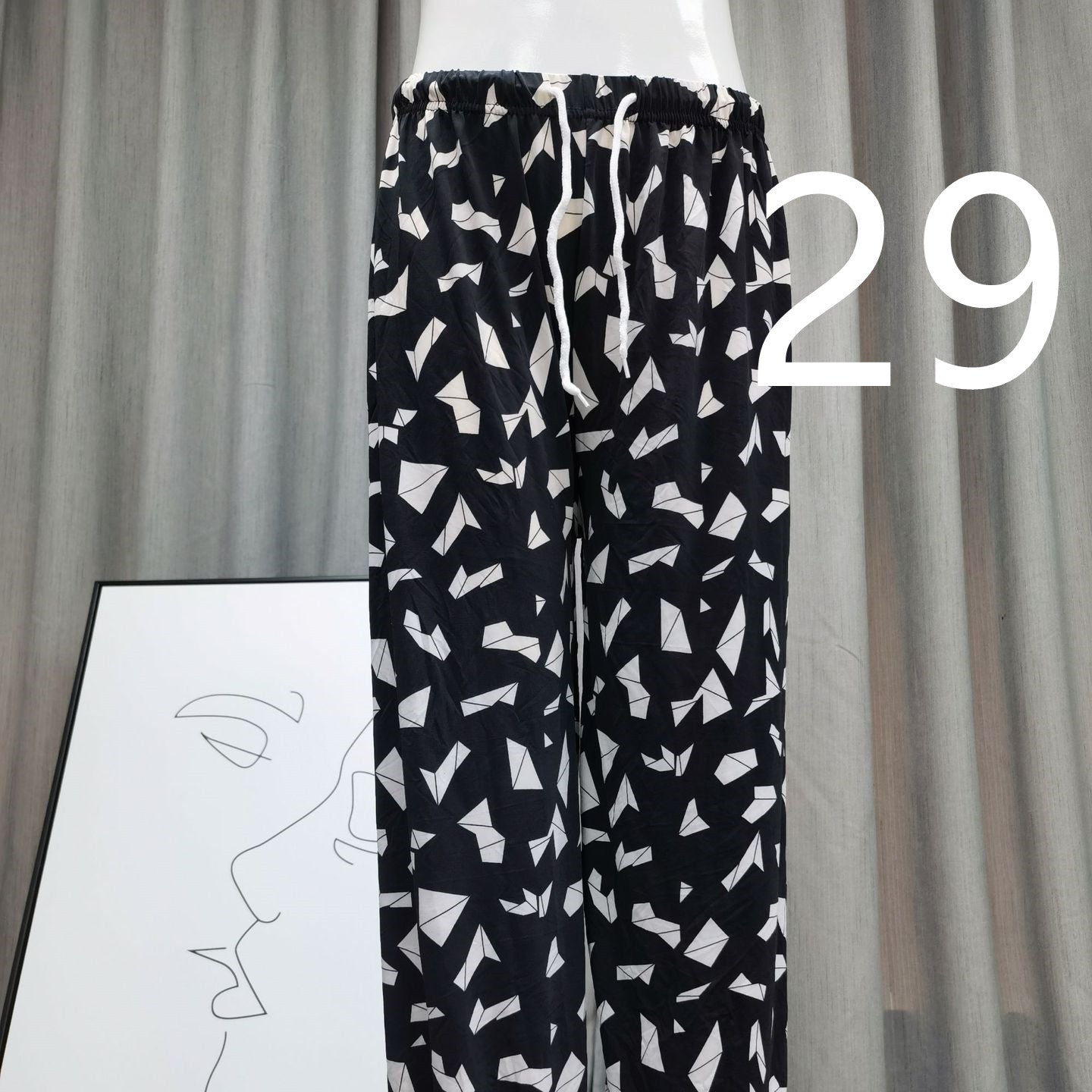 Women's Loose Drawstring High Waist Lantern Slacks
