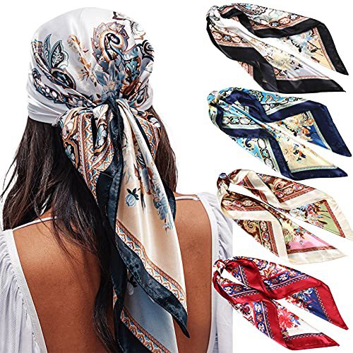 Square Printing Real Silk Scarf