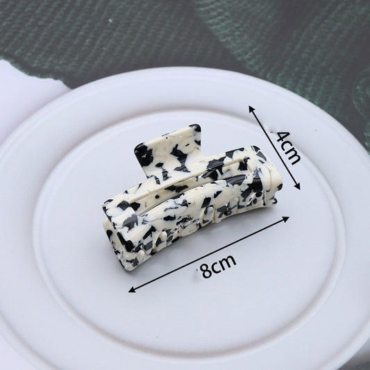 Acetate Medium Hollow Square Grab Clip 8cm