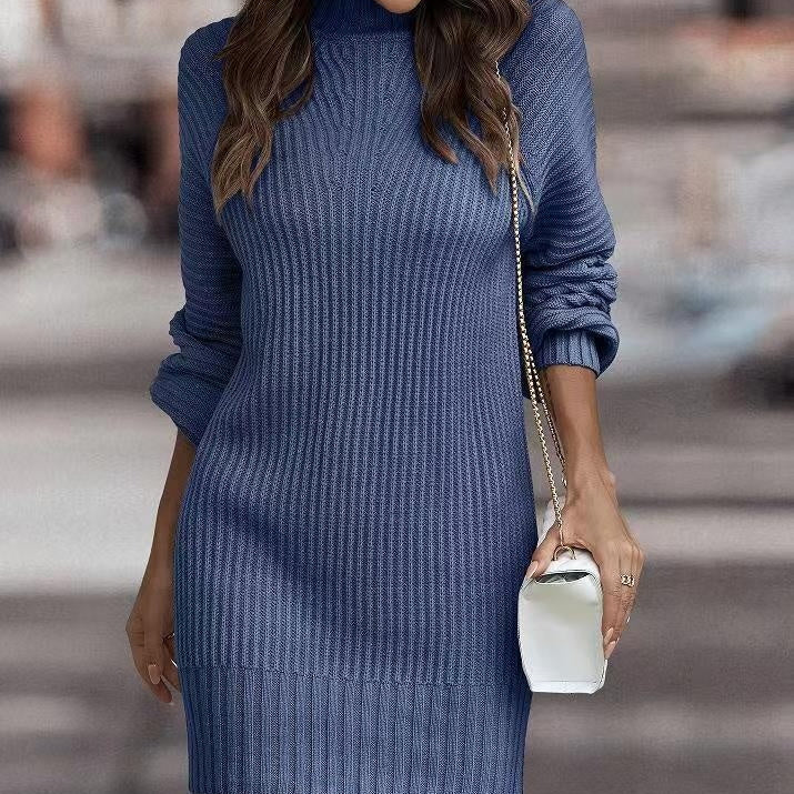 Turtleneck Sweater Women's Long Sleeve Knitwear Dress Women's Clothing