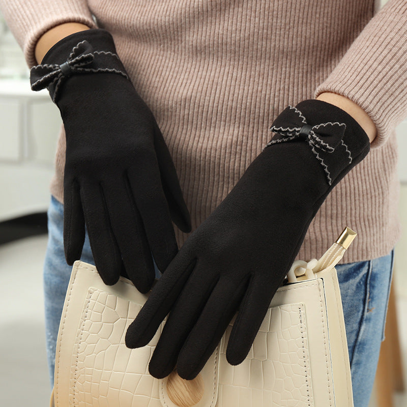 Add Velvet Warm Korean Cute Cold Gloves