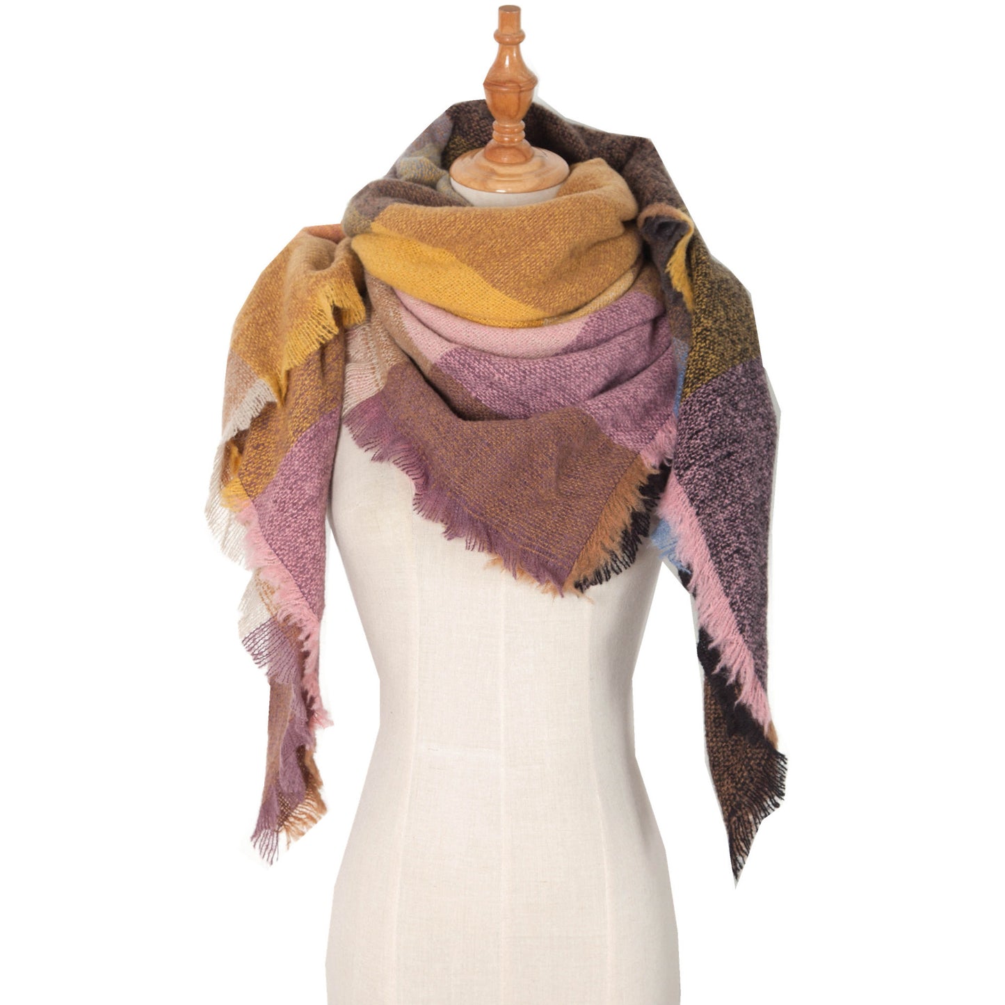 Shawl Scarf Autumn And Winter Large Plaid Triangle