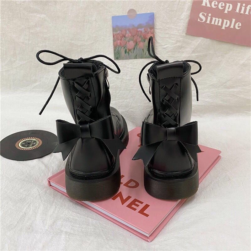 Fashion Women's Platform Bow Martin Boots