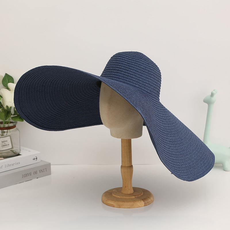 Women's Oversized Brim Foldable Sunscreen Straw Hat