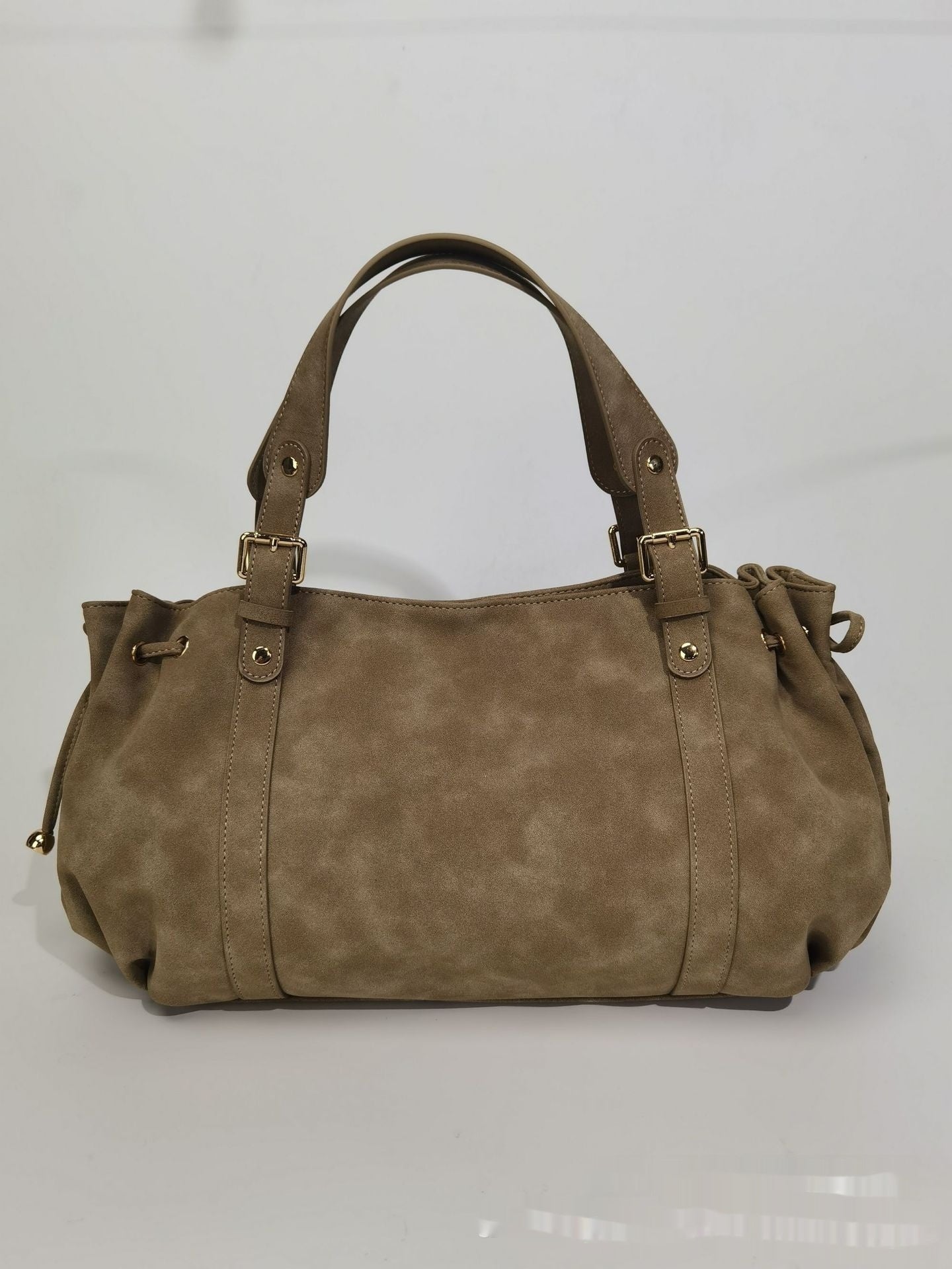Womens Solid-Color Simple Tote HandbagShoulder Bag
