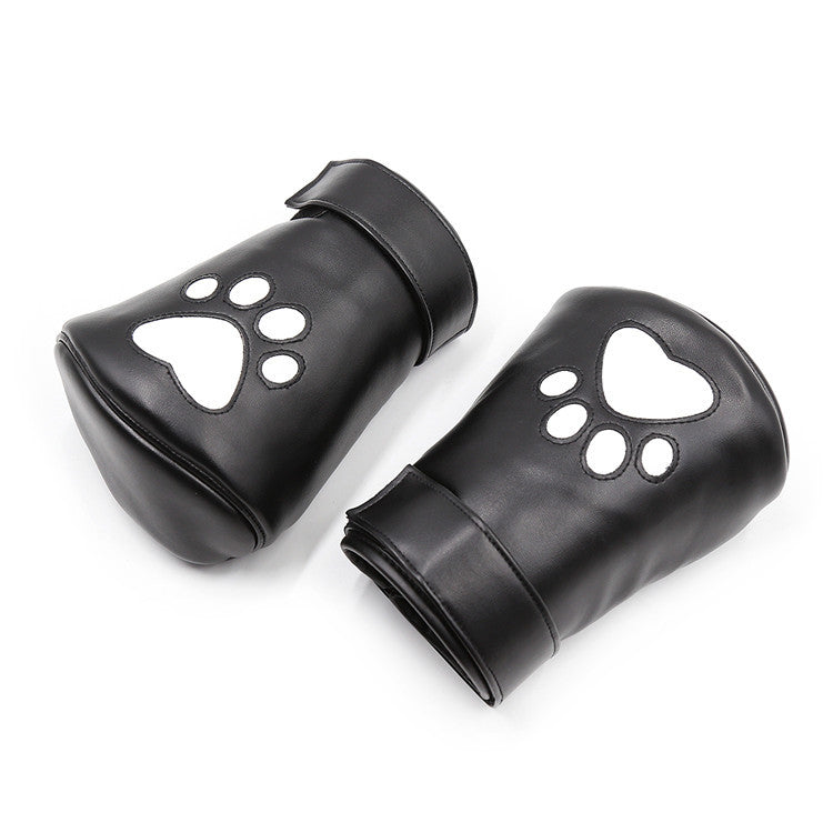 Sponge Filled Bright Leather PU Handcuffs