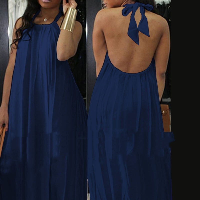 Strap Bohemian Candy-Colored Womens Dress