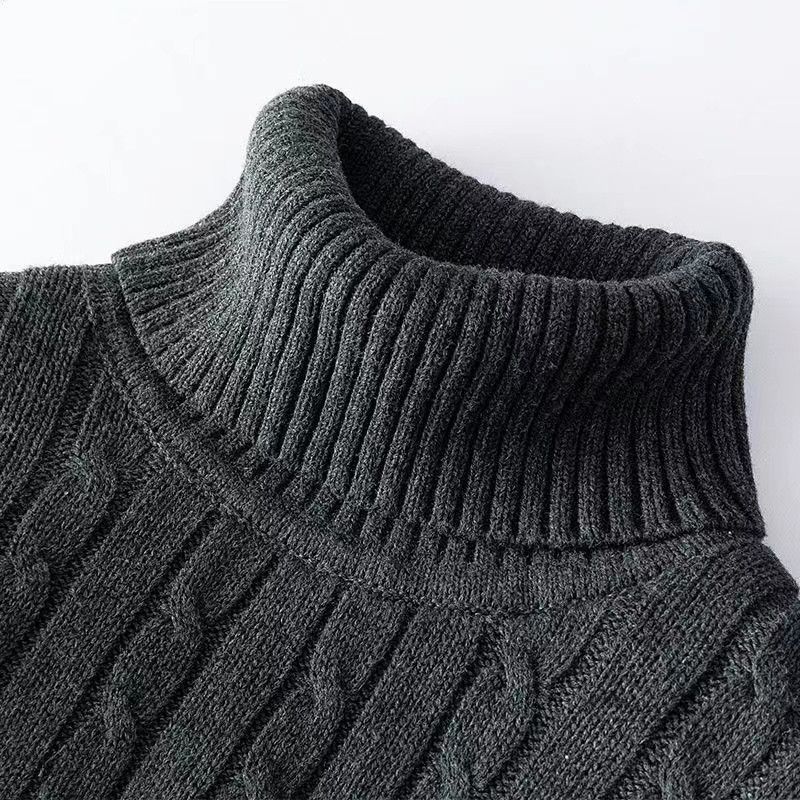 Men's Fleece-lined Thick Casual Sweater