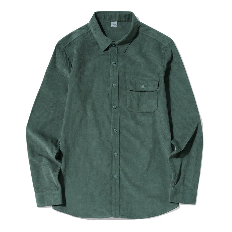 Men's Corduroy Long Sleeve Casual Shirt