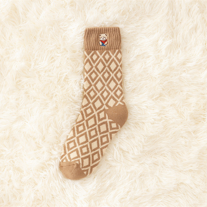 Autumn And Winter New Socks Women's Thickened Fleece-lined Warm